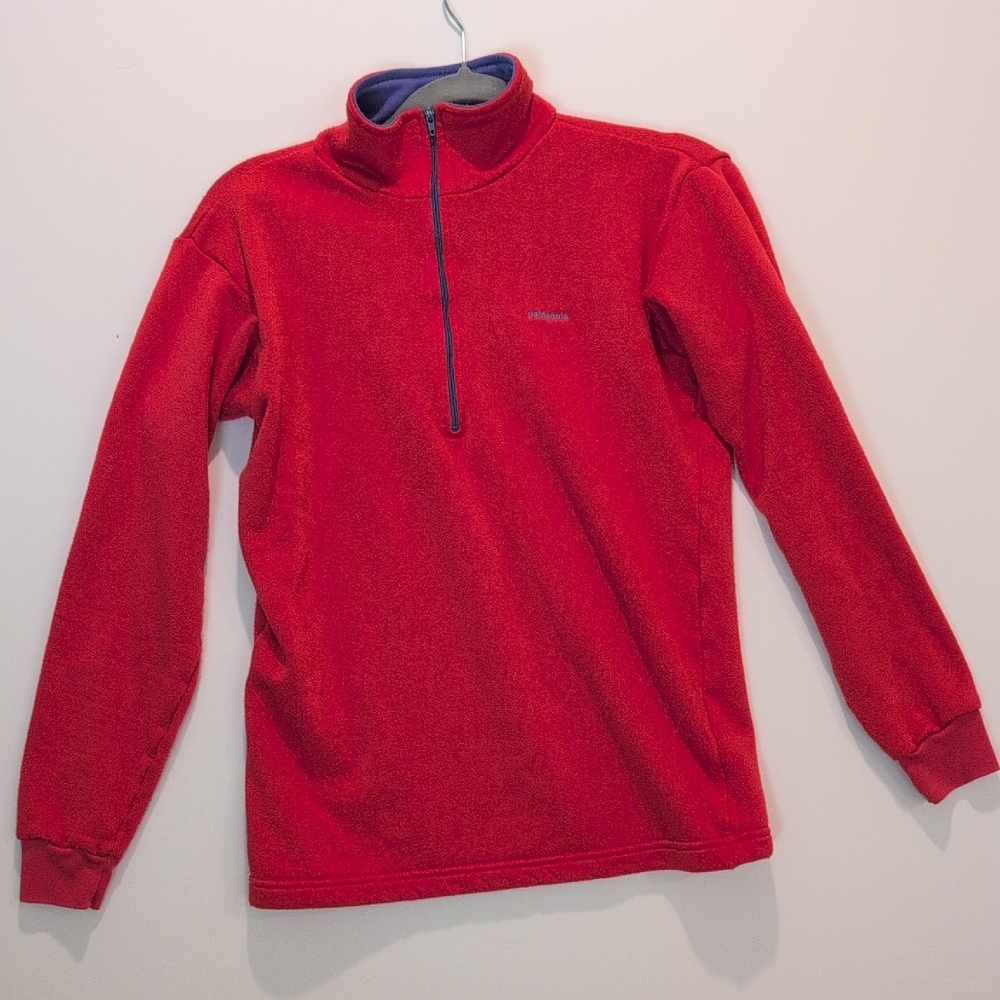 Patagonia Vintage Red Quarter-Zip Pullover Women's Small